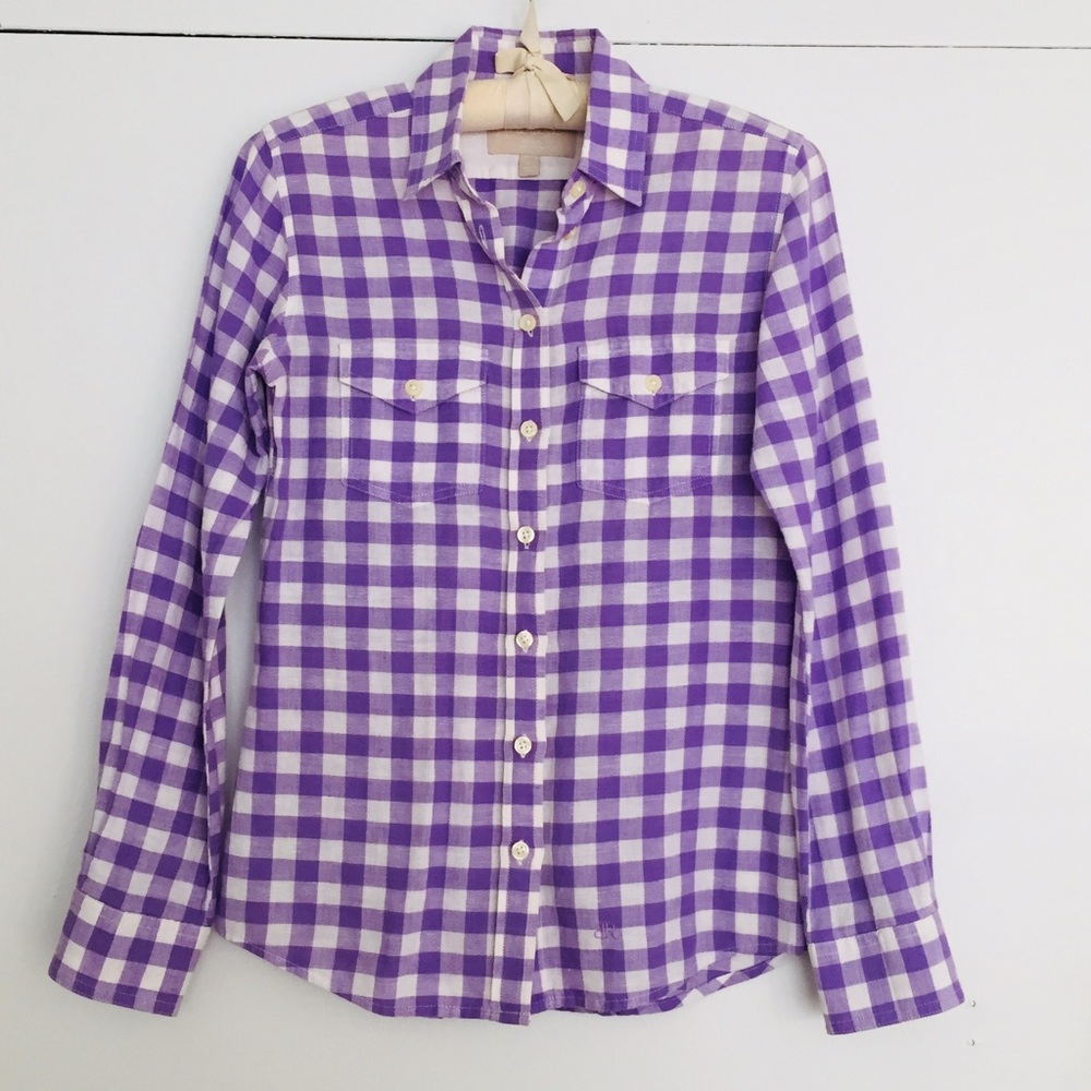 Banana Republic Soft Wash Plaid Shirt XS - Great fit!